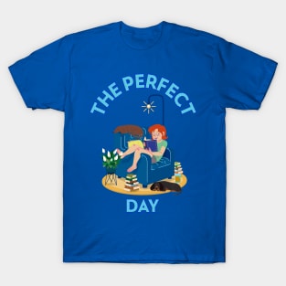 The Perfect Day is Reading With Your Dog T-Shirt